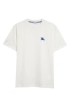 Burberry Mens Salt Ekd-embroidered Short-sleeve Cotton-jersey T-shirt In Salt