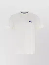 Burberry Mens Salt Ekd-embroidered Short-sleeve Cotton-jersey T-shirt