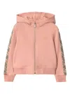 Burberry Kids' Embroidered-logo Hoodie In Pink