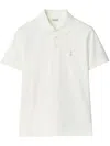 Burberry Chalk Pique Ekd Polo Shirt In 白色