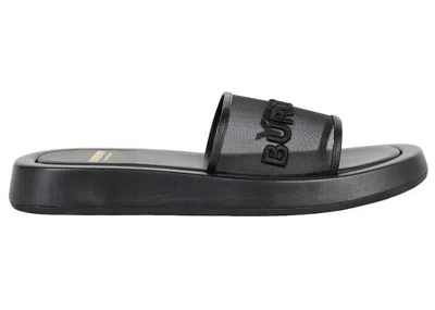 Pre-owned Burberry Embroidered Logo Slide (women's) Sneakers In Black