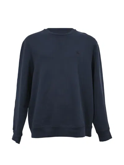 Pre-owned Burberry Embroidered Logo Sweater In Blue