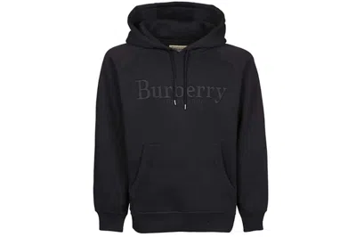 Pre-owned Burberry Embroidered Logo Sweatshirt Black