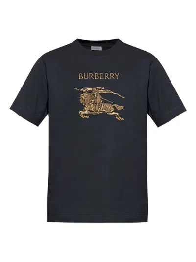 BURBERRY LOGO-EMBROIDERED T-SHIRT