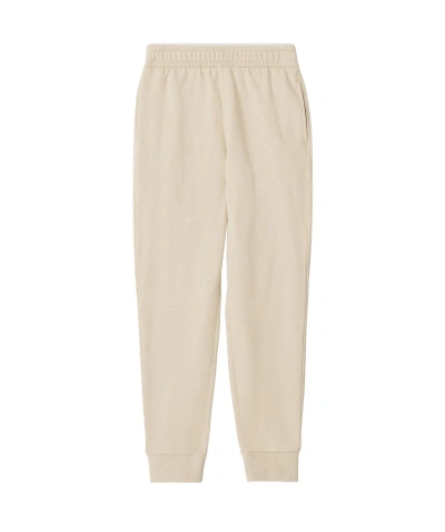 Burberry Embroidered Logo Track Pants In Nude