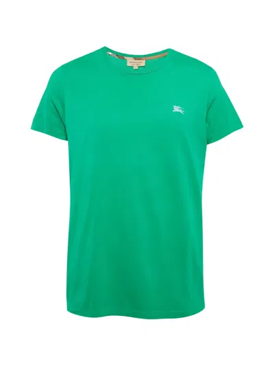 Pre-owned Burberry Embroidered Logo T-shirt In Green