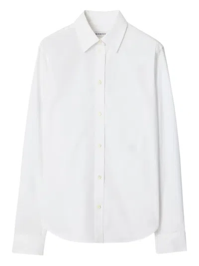Burberry Regular Fit Cotton Poplin Formal Shirt Clothing In White