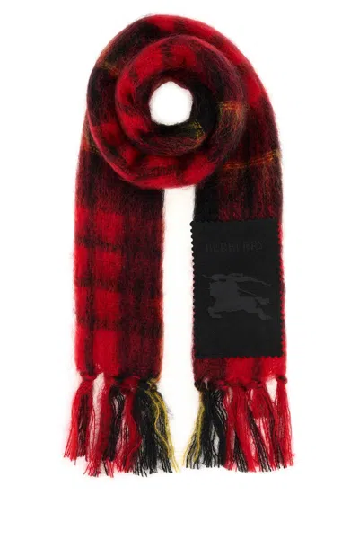Burberry Embroidered Mohair Blend Scarf In Multi