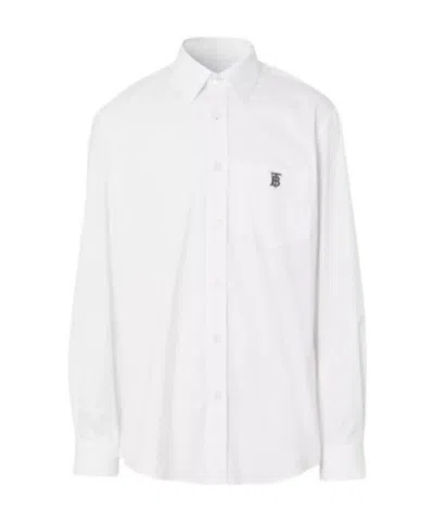 Burberry Embroidered Monogram Shirt In White