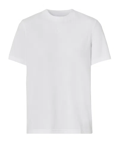 Burberry Embroidered-monogram T-shirt In White