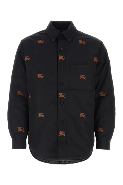 BURBERRY EMBROIDERED NYLON PADDED SHIRT