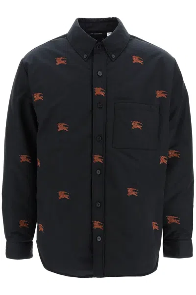 Burberry Embroidered Nylon Padded Shirt In Multi