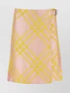 Burberry Pink And Yellow Kilt With Check Pattern Skirt For Women Ss24