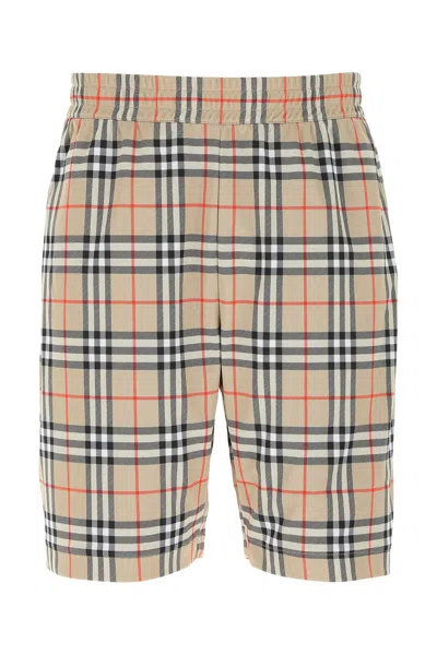 Burberry Embroidered Polyester Bermuda Shorts