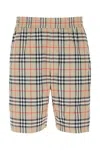 BURBERRY EMBROIDERED POLYESTER BERMUDA SHORTS