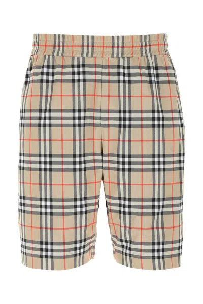 Burberry Embroidered Polyester Bermuda Shorts Nd  Uomo S In Multicolor
