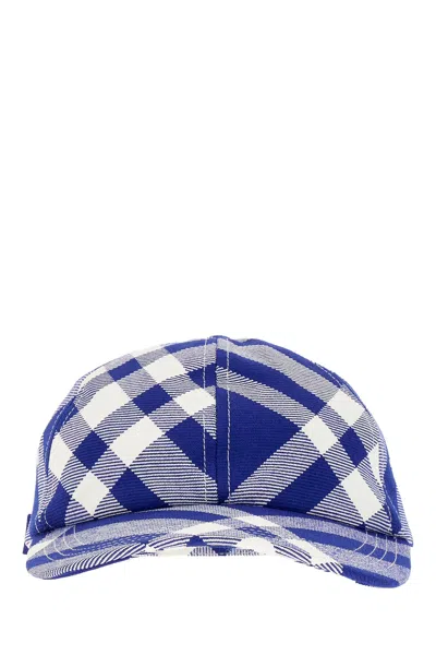 Burberry Embroidered Polyester Blend Baseball Cap In Blue
