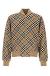 Burberry Mens Linden Ip Check Check-pattern Relaxed-fit Wool-blend Bomber Jacket