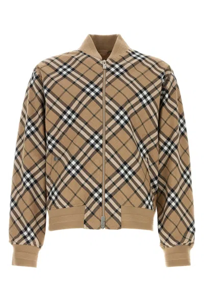 BURBERRY EMBROIDERED POLYESTER BLEND BOMBER JACKET
