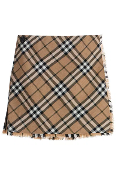 Burberry Embroidered Polyester Blend Mini Skirt