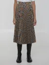 Burberry Embroidered Polyester Blend Skirt