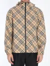 Burberry Archivio Check Waterproof Jacket In Brown