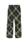 Burberry Tartan Patterned Nylon Sweatpants With Drawstringed Ankle