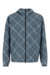 Burberry Maxi Logo Jacket Casual Jackets And Parka Multicolor In Pewteripcheck