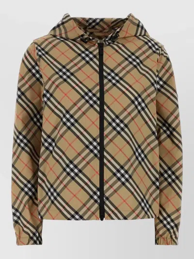 Burberry Embroidered Polyester Single Breasted Coat In Multi