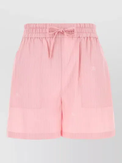 Burberry Embroidered Poplin Knee-length Shorts In Multi