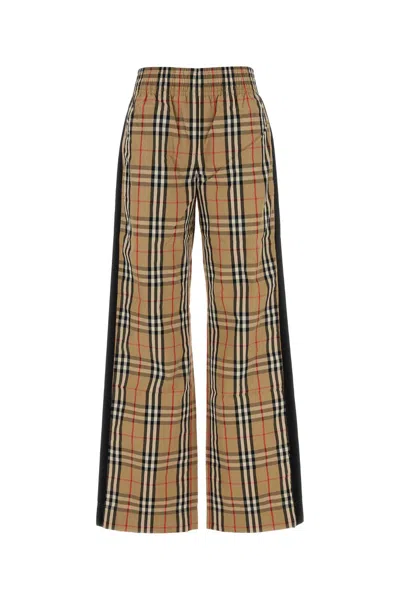 BURBERRY BURBERRY EMBROIDERED POPLIN PANT