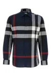 Burberry Somerton Shirt In Black White And Red