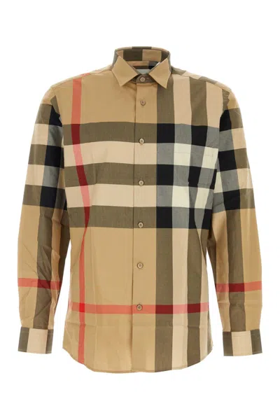 Burberry Summerton Long-sleeved Check Shirt In Brown
