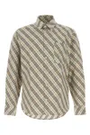 Burberry Embroidered Poplin Shirt With Button-down Collar