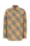 Burberry Check Cotton Shirt In Sandipcheck
