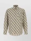 Burberry Embroidered Poplin Shirt With Button-down Collar