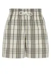 Burberry Embroidered Poplin Shorts In White