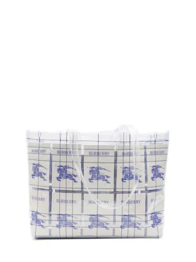 Burberry Embroidered Pvc Shopping Bag
