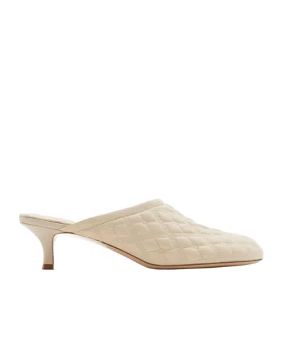 BURBERRY BURBERRY EMBROIDERED QUILTED SLIP-ON MULES
