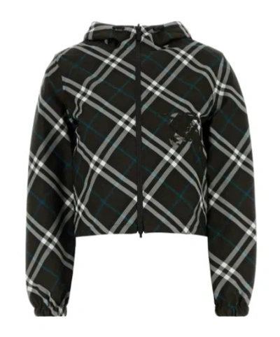 BURBERRY BURBERRY CHECKED HOODED REVERSIBLE JACKET