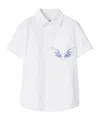 Burberry Embroidered Shirt In White