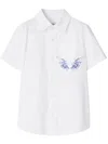 Burberry Embroidered Shirt In White