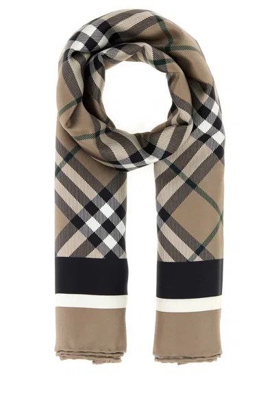 BURBERRY BURBERRY EMBROIDERED SILK FOULARD