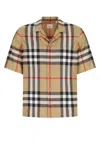 Burberry Silk Twill Bowling Shirt In Brown