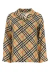 Burberry Check Print Silk Shirt In Sandipcheck