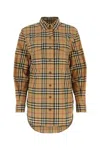 Burberry Ladies Vintage Check Stretch Cotton Button-down Collar Shirt