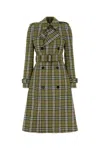 Burberry Embroidered Stretch Linen Trench Coat