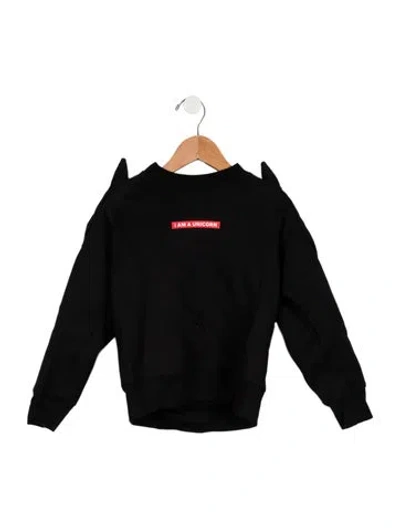 Pre-owned Burberry Kids' Embroidered Sweatshirt W/tags In Black