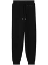 Burberry Wool Cashmere Blend Jogging Pants In Black