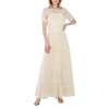 BURBERRY BURBERRY EMBROIDERED TULLE DRESS IN NATURAL WHITE